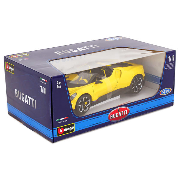 Bugatti W16 Mistral Roadster 2023 Модель 1:18 Желтый