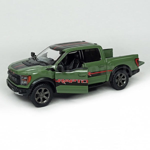 Ford F-150 Raptor Livery Edition 2022 Модель 1:36 Зеленый