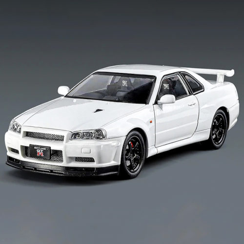 Nissan Skyline GT-R R34 Масштабная модель 1:24 Белый