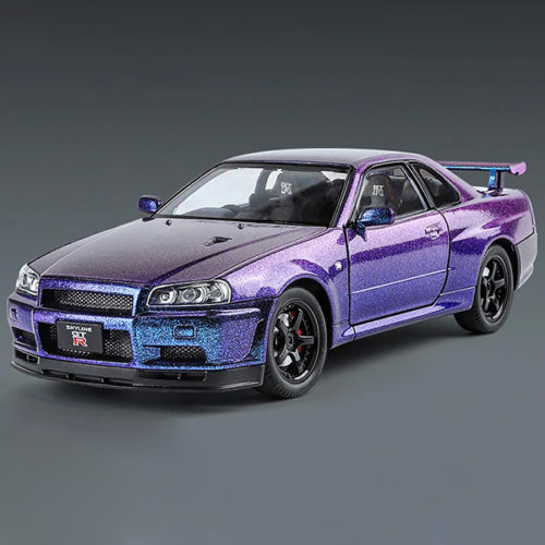 Nissan Skyline GT-R R34 Модель 1:24 Фиолетовый