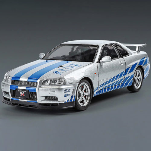 Nissan Skyline GT-R R34 Модель 1:24 Серый