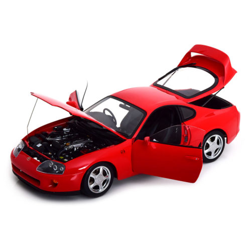 Toyota Supra & Подъемная платформа Модель 1:18 Красный