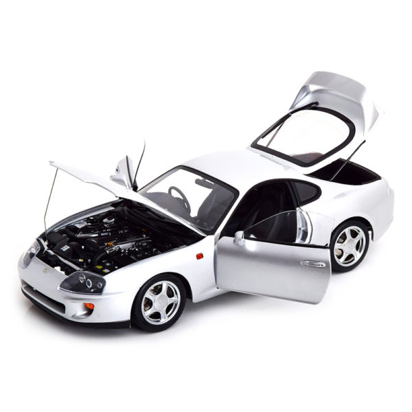 Toyota Supra & Подъемная платформа Модель 1:18 Серый