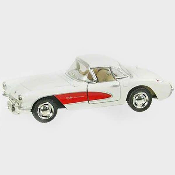 Chevrolet Corvette 1957 Модель автомобиля 1:36 Белый