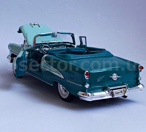 Oldsmobile Super 88 1955 Open Cabriolet Модель 1:24 Голубой