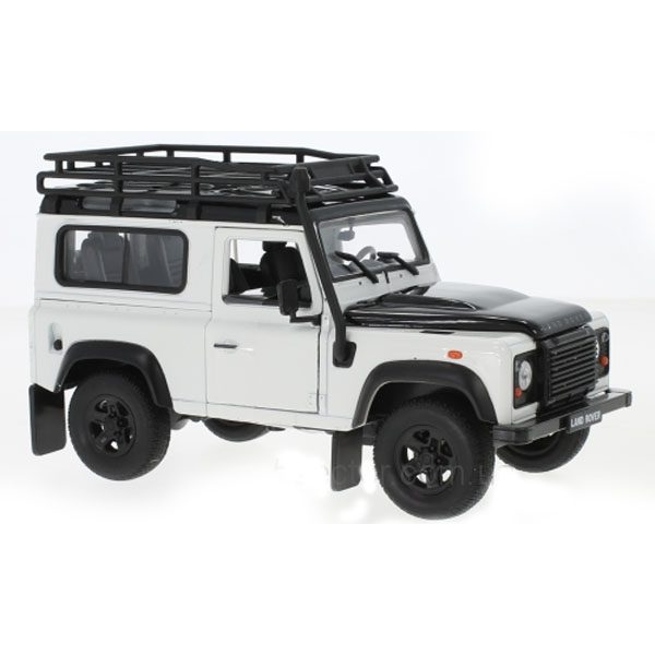 Land Rover Defender с багажником Модель 1:24 Белый