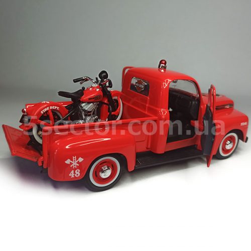 Ford F-1 1948 & Harley-Davidson EL Knucklehead 1936 Модель 1:24