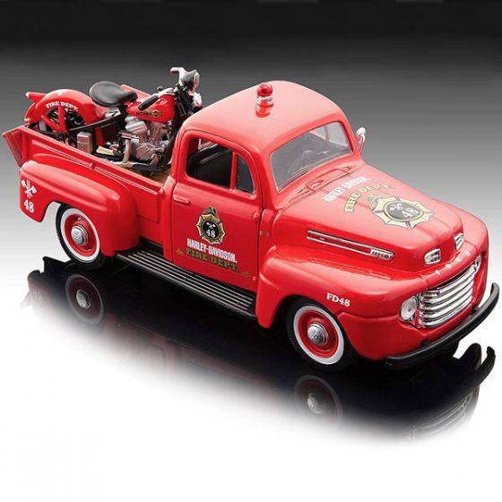 Ford F-1 1948 & Harley-Davidson EL Knucklehead 1936 Модель 1:24