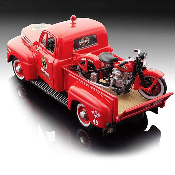 Ford F-1 1948 & Harley-Davidson EL Knucklehead 1936 Модель 1:24