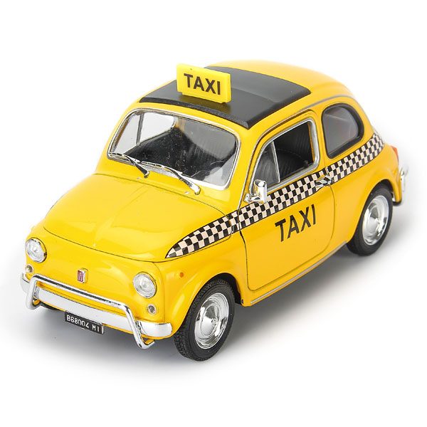 Fiat Nuova 500 Taxi Коллекционная модель автомобиля 1:24