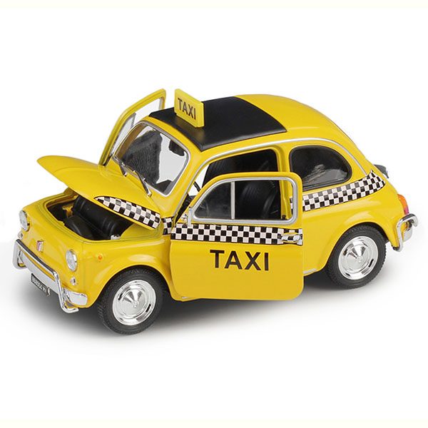 Fiat Nuova 500 Taxi Коллекционная модель автомобиля 1:24