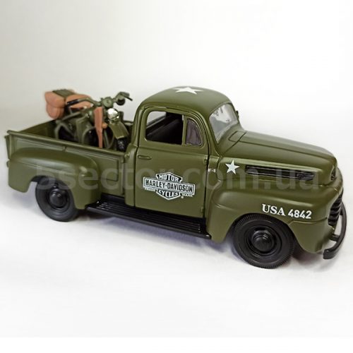 Ford F-1 1948 & Harley-Davidson WLA Flathead 1942 Модель 1:24