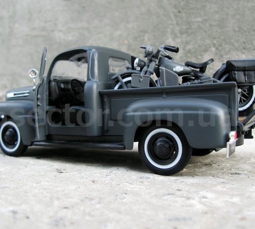 Ford F-1 1948 Tuning & Harley-Davidson WLA Flathead 1942 Модель 1:24