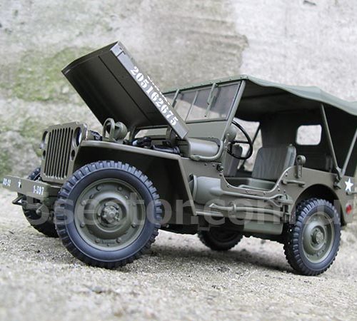 Jeep Willys MB U.S. Army with Soft Top Модель 1:18