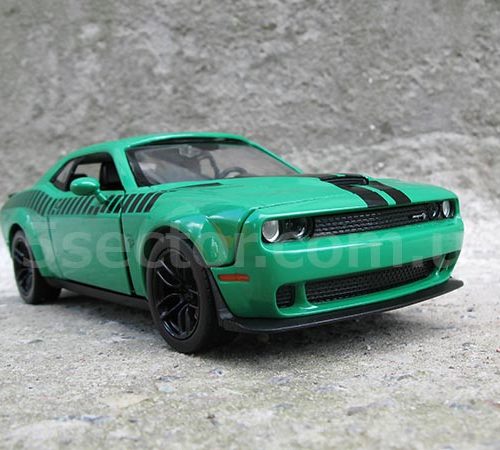 Dodge Challenger SRT Hellcat 2018 Модель 1:24 Зеленый