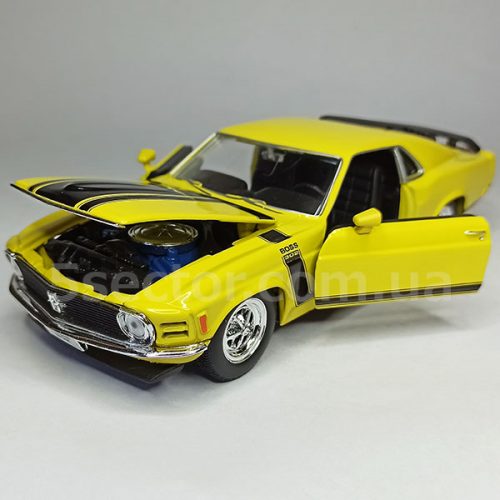 Ford Mustang Boss 302 1970 Модель 1:24 Желтый