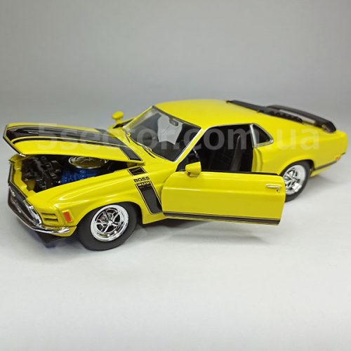 Ford Mustang Boss 302 1970 Модель 1:24 Желтый