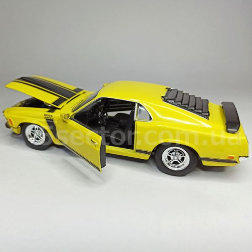 Ford Mustang Boss 302 1970 Модель 1:24 Желтый