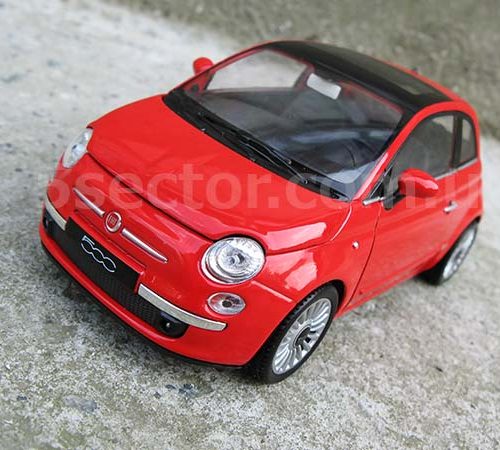 Fiat 500 2007 Коллекционная модель 1:24 Красный