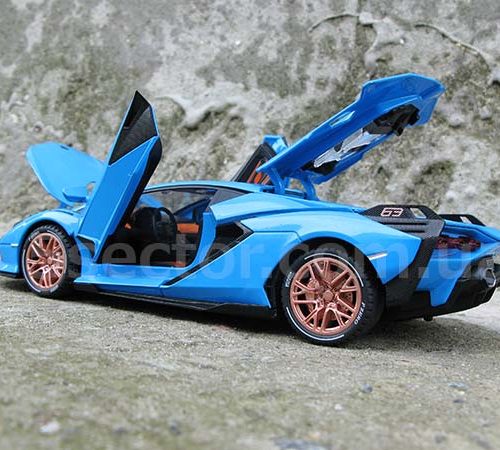 2019 Lamborghini Sián FKP 37 Модель 1:24 Голубой