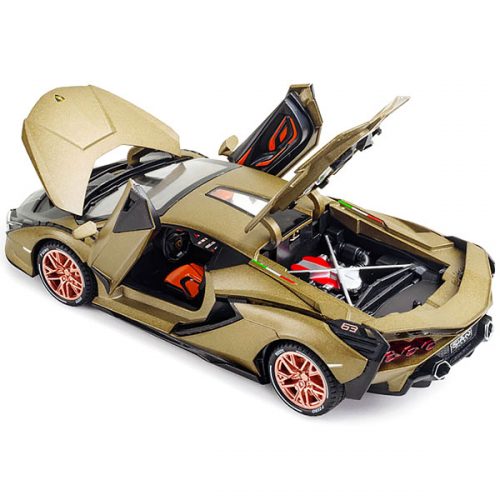 2019 Lamborghini Sián FKP 37 Модель 1:24 Матово-оливковый