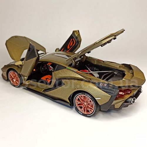 2019 Lamborghini Sián FKP 37 Модель 1:24 Матово-оливковый