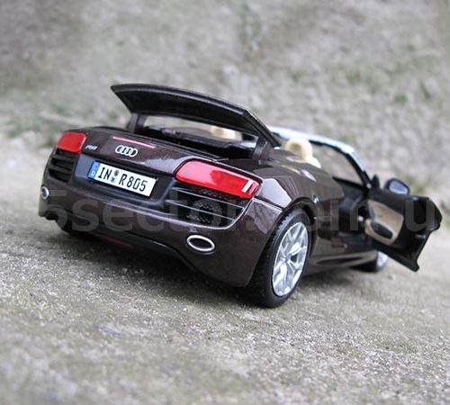Audi R8 Spyder 2009 Модель 1:24 Коричневый