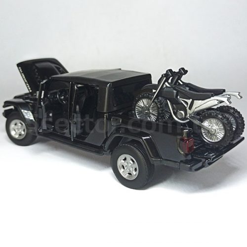 Jeep Gladiator Rubicon & Enduro bikes Модель 1:32 Черный