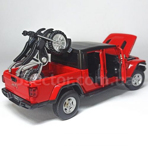 Jeep Gladiator Rubicon & Enduro bikes Модель 1:32 Красный