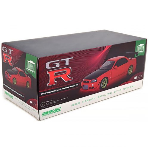 Nissan Skyline GT-R BNR34 1999 Модель 1:18 Красный