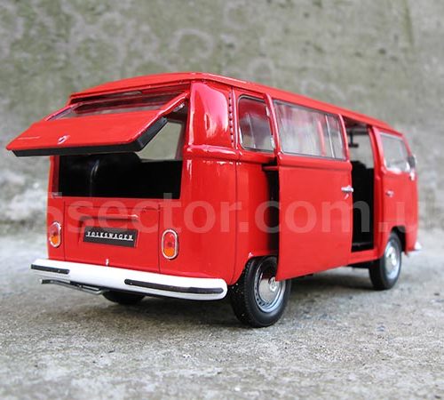 Volkswagen T2 Bus 1972 Модель 1:24 Красный