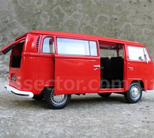 Volkswagen T2 Bus 1972 Модель 1:24 Красный