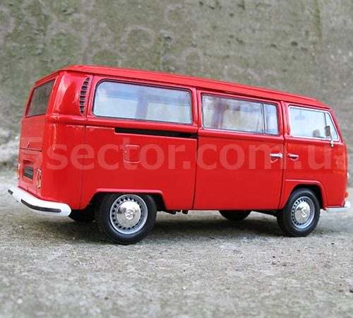 Volkswagen T2 Bus 1972 Модель 1:24 Красный