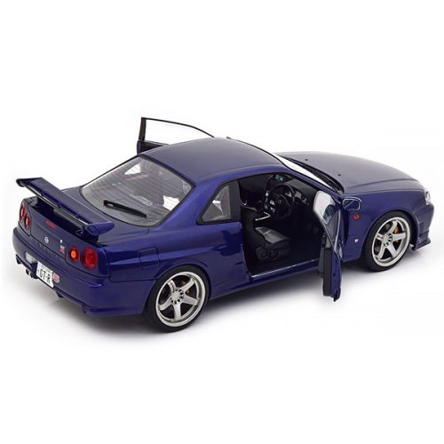 1999 Nissan Skyline GT-R R34 Модель 1:18 Темно-синий