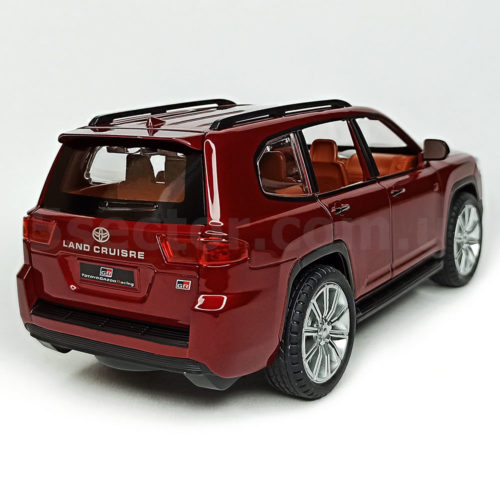 2021 Toyota Land Cruiser GR Sport Модель 1:24 Красный