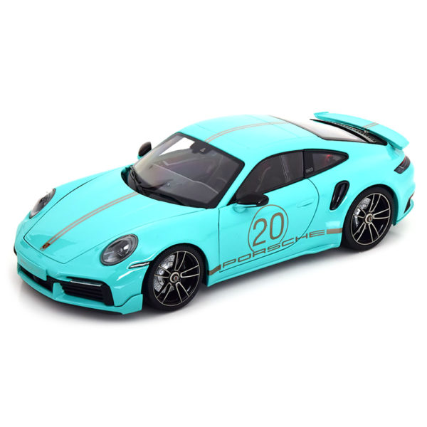 Porsche 911 (992) Turbo S 2021 Модель 1:18 Бирюзовый