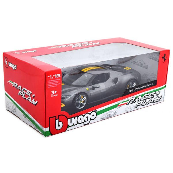 Ferrari 296 GTB Assetto Fiorano 2022 Модель 1:18 Серый