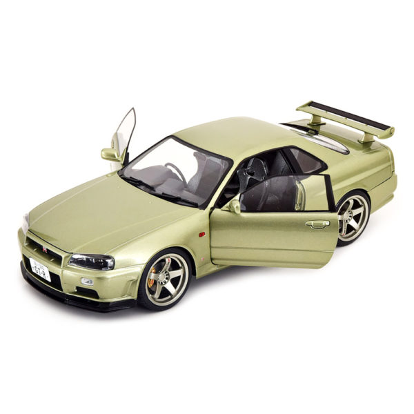 Nissan Skyline GT-R R34 1999 Модель 1:18 Светло-зеленый