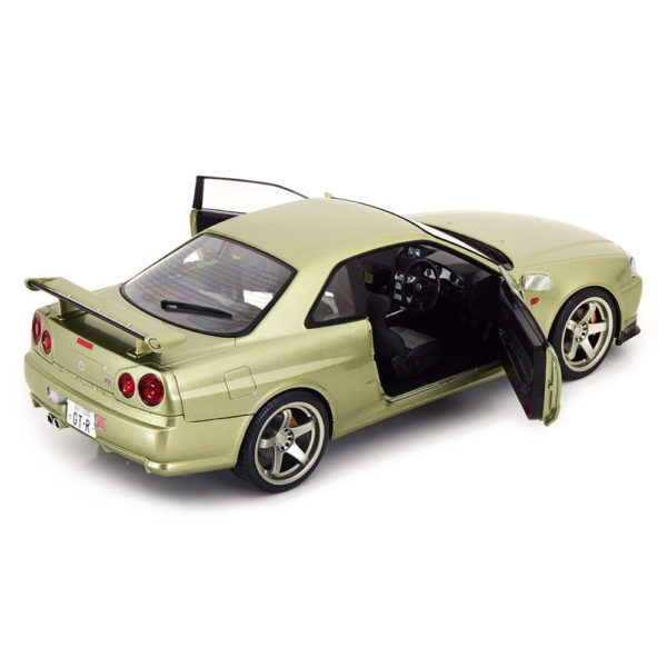 Nissan Skyline GT-R R34 1999 Модель 1:18 Светло-зеленый