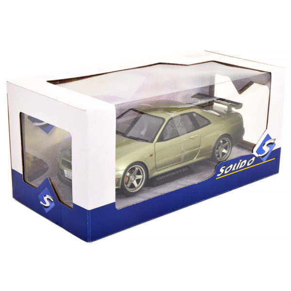 Nissan Skyline GT-R R34 1999 Модель 1:18 Светло-зеленый