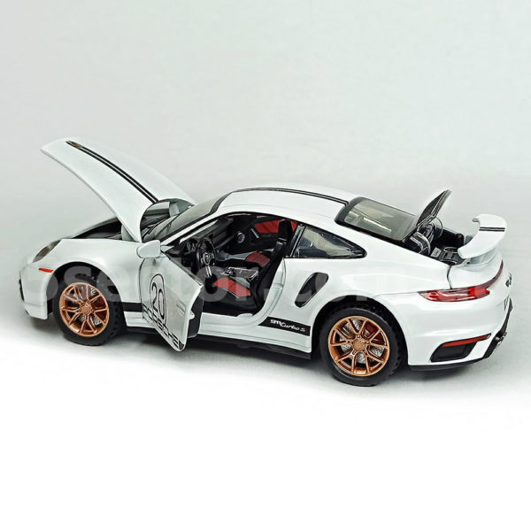 Porsche 911 Turbo S No.20 Масштабная модель 1:32 Белый