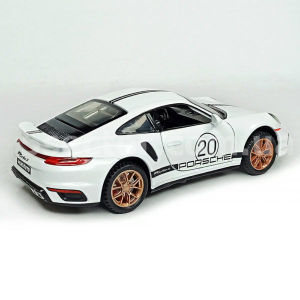 Porsche 911 Turbo S No.20 Масштабная модель 1:32 Белый