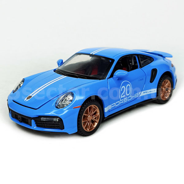 Porsche 911 Turbo S No.20 Масштабная модель 1:32 Голубой