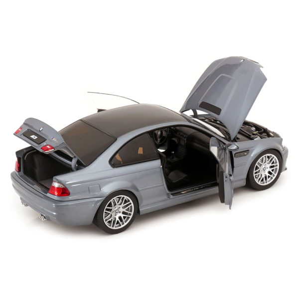 BMW M3 E46 CSL 2003 Модель автомобиля 1:18 Серый