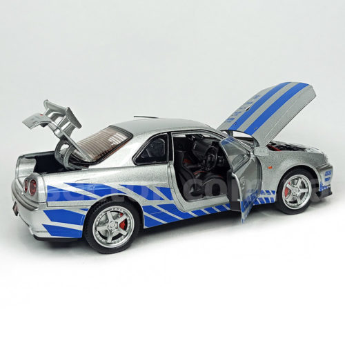 Nissan Skyline GT-R R34 Модель 1:24 Серый