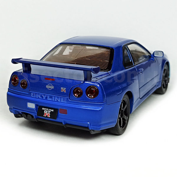 Nissan Skyline GT-R R34 Масштабная модель 1:24 Синий