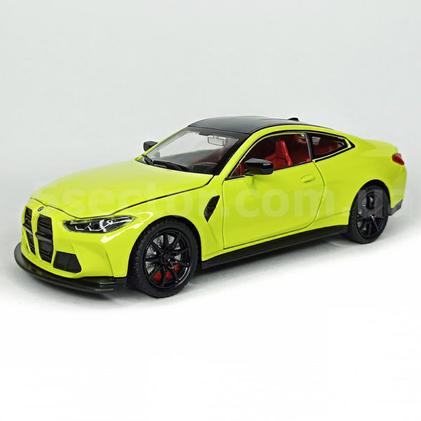 BMW M4 CSL Модель автомобиля 1:24 Желтый