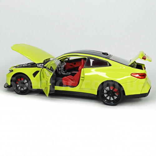 BMW M4 CSL Модель автомобиля 1:24 Желтый