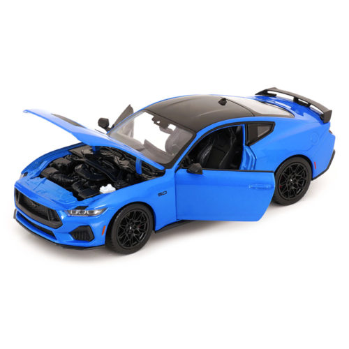 Ford Mustang GT 2024 Модель 1:24 Голубой