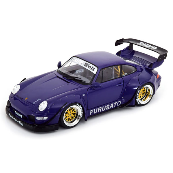 Porsche 911 (993) RWB Furusato Модель 1:18 Фиолетовый